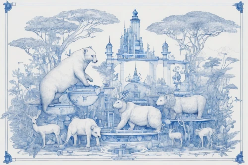blue elephant,delft,blue and white porcelain,whimsical animals,porcelaine,elephantine,fairy tale icons,forest animals,woodland animals,jigsaw puzzle,elephants,cartoon elephants,elephant camp,decorative rubber stamp,children's fairy tale,circus elephant,chinaware,placemat,shanghai disney,heraldic animal,Unique,Design,Blueprint
