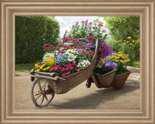 flower cart,flowers in basket,flowers in wheel barrel,basket with flowers,flower basket,hanging basket,basket wicker,straw cart,wooden cart,flower girl basket,wicker basket,handcart,blue pushcart,floral and bird frame,wooden carriage,vegetable basket,floral frame,flowers frame,straw carts,wheelbarrow