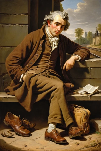 robert duncanson,shoemaking,cordwainer,a carpenter,shoemaker,meticulous painting,drunkard,shoe repair,nicholas boots,longitude,burns,hamilton,goldsmith,itinerant musician,winemaker,pipe smoking,thames trader,elderly man,self-portrait,john day,Art,Classical Oil Painting,Classical Oil Painting 36