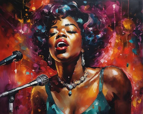 ella fitzgerald,sarah vaughan,jazz singer,blues and jazz singer,ella fitzgerald - female,marilyn,ester williams-hollywood,oil painting on canvas,la violetta,rockabella,ann margarett-hollywood,singer,jazz,marylyn monroe - female,oil on canvas,painting technique,afro-american,musician,woman playing,chaka,Illustration,Paper based,Paper Based 04