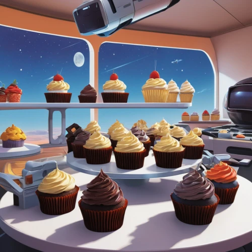 cupcake background,cupcakes,cupcake tray,retro diner,chocolate cupcakes,cup cakes,dessert station,muffin cups,hoarfrosting,cupcake pan,cupcake pattern,party pastries,muffins,cupcake paper,sweet pastries,star kitchen,cupcake non repeating pattern,cake shop,cake buffet,chocolate muffins,Conceptual Art,Sci-Fi,Sci-Fi 15