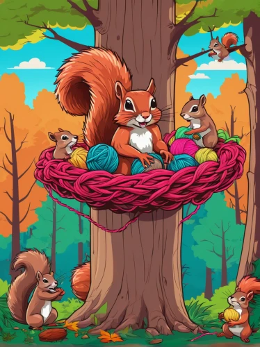 fox stacked animals,squirell,squirrels,conker tree,robin's nest,cartoon forest,buckthorn family,red squirrel,game illustration,conker,woodland animals,fall animals,spring nest,pine family,autumn icon,children's background,the squirrel,birch family,autumn theme,chinese tree chipmunks,Illustration,Vector,Vector 19