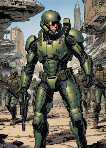 patrol,spartan,war machine,doctor doom,shield infantry,cleanup,raphael,federal army,military robot,gorilla soldier,carapace,army men,storm troops,patrols,mercenary,halo,aaa,strong military,marine expeditionary unit,alien warrior,Illustration,American Style,American Style 04
