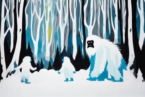 the snow queen,yeti,white walker,winter forest,forest animals,winter animals,ice bear,snow scene,polar aurora,father frost,ice castle,polar lights,arctic,aurora polar,polar,forest animal,eternal snow,snow monkey,ice bears,snow trees,Art,Artistic Painting,Artistic Painting 42