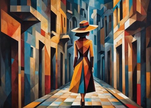 woman walking,art deco woman,girl walking away,oil painting on canvas,woman shopping,pedestrian,girl in a long,man with umbrella,girl in a long dress,woman thinking,a pedestrian,art deco background,art deco,woman with ice-cream,woman playing,oil painting,the hat of the woman,art painting,italian painter,girl with bread-and-butter,Art,Artistic Painting,Artistic Painting 45