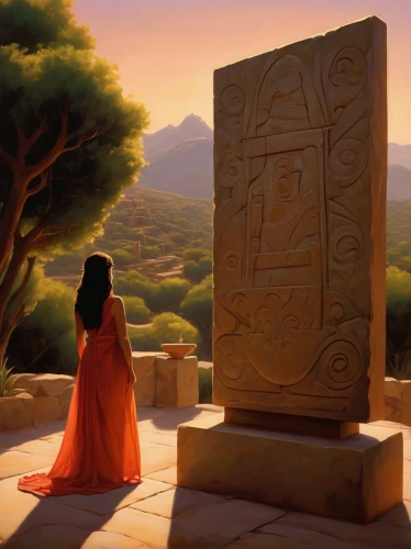 orange robes,the ancient world,ancient egypt,ancient art,egyptian temple,ancient civilization,ancient egyptian girl,ancient egyptian,stele,orientalism,egyptian,egypt,ancient,hieroglyphs,sacred art,pharaonic,egyptology,persian poet,cleopatra,the sphinx,Conceptual Art,Daily,Daily 12