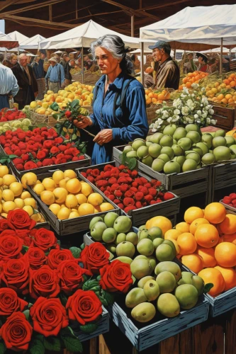 fruit market,farmers market,farmer's market,fruit stands,fruit stand,large market,market,the market,marketplace,greengrocer,cart of apples,market introduction,roses-fruit,market stall,market vegetables,grocer,fresh fruits,vendors,medieval market,principal market,Conceptual Art,Daily,Daily 09