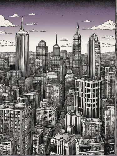 city scape,city cities,big city,cityscape,city skyline,cities,the city,metropolises,city,chalk drawing,skyline,city view,manhattan,tall buildings,manhattan skyline,city buildings,black city,new york skyline,evening city,philadelphia,Illustration,Black and White,Black and White 14