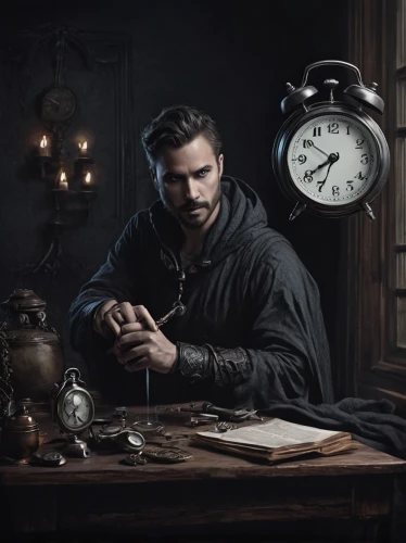 watchmaker,clockmaker,tudor,apothecary,tinsmith,athos,silversmith,pocket watches,melchior,merchant,candlemaker,moulder,htt pléthore,leonardo devinci,artus,blacksmith,chronometer,ball fortune tellers,metalsmith,gothic portrait,Conceptual Art,Fantasy,Fantasy 34