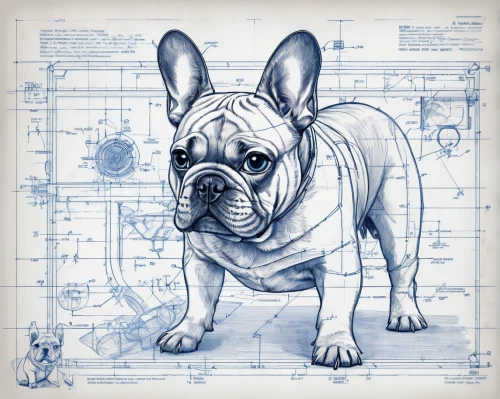 french bulldog blue,the french bulldog,french bulldog,dog line art,dog illustration,blueprint,blueprints,line art animal,frenchie,dog drawing,french bulldogs,animal line art,cd cover,line art animals,canidae,continental bulldog,wireframe graphics,bulldog,old english terrier,woofer,Unique,Design,Blueprint