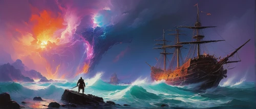 poseidon,fantasy picture,shipwreck,maelstrom,sea storm,god of the sea,sea fantasy,fantasy landscape,fantasy art,el mar,tidal wave,sirens,the wreck of the ship,the storm of the invasion,ocean background,fantasia,mutiny,exploration of the sea,world digital painting,the endless sea,Conceptual Art,Sci-Fi,Sci-Fi 22