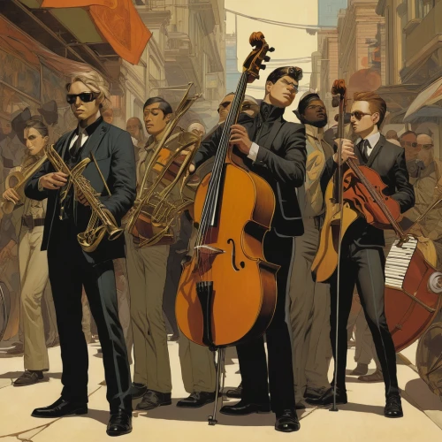 orchestra,symphony orchestra,big band,violinists,musicians,orchesta,street musicians,musical ensemble,philharmonic orchestra,orchestra division,orchestral,music band,brass band,violins,string instruments,musical background,jazz,mariachi,orange trumpet,jazz club,Conceptual Art,Daily,Daily 08