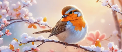 spring bird,bird painting,flower and bird illustration,beautiful bird,bird illustration,nature bird,spring greeting,spring background,springtime background,bird flower,blue birds and blossom,early spring,bohemian waxwing,song bird,common firecrest,dickcissel,rufous,birds singing,decoration bird,laughing bird,Illustration,Japanese style,Japanese Style 19