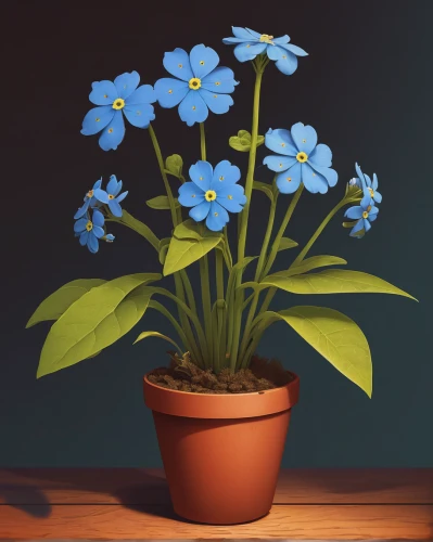 flower painting,potted flowers,flowers png,blue daisies,blue flowers,blue flower,forget-me-nots,forget-me-not,blue petals,alpine forget-me-not,myosotis,potted plant,flower illustration,flowerpot,minimalist flowers,flower pot,forget me nots,wooden flower pot,blue painting,flower illustrative,Illustration,Vector,Vector 05