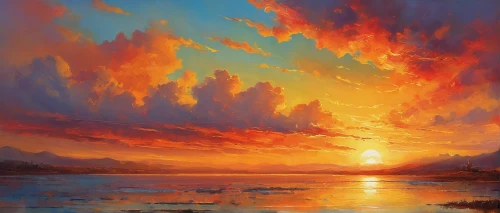 coast sunset,fantasy landscape,sunrise,landscape background,mountain sunrise,world digital painting,sunset,orange sky,evening lake,atmosphere sunrise sunrise,dawn,daybreak,sunset glow,eventide,digital painting,fire on sky,incredible sunset over the lake,sea landscape,sky,evening atmosphere,Conceptual Art,Daily,Daily 11