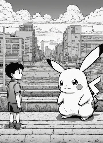 pikachu,pokémon,pokemon,pokemon go,my neighbor totoro,pokemongo,cute cartoon character,pika,anime cartoon,studio ghibli,cute cartoon image,animation,anime manga,anime 3d,little rabbit,animated cartoon,disney baymax,blackandwhitephotography,rabbits,pokeball,Illustration,Black and White,Black and White 18