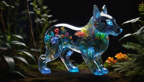 glass yard ornament,electric donkey,constellation wolf,kelpie,carousel horse,garden sculpture,colorful horse,garden decoration,glass painting,garden decor,lawn ornament,carnival horse,garden ornament,painted horse,flower animal,french bulldog blue,spring unicorn,animal figure,unicorn art,glasswares,Photography,Artistic Photography,Artistic Photography 02