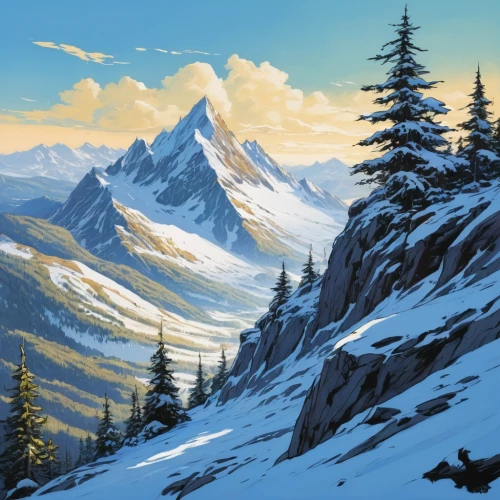 snowy peaks,mountain scene,snowy mountains,mountain landscape,snow mountains,mountains snow,snow mountain,snow landscape,mountainous landscape,mountains,salt meadow landscape,mountain slope,alpine region,mountain peak,landscape background,mountain tundra,mountain,mountain range,snowy landscape,winter landscape,Conceptual Art,Fantasy,Fantasy 08