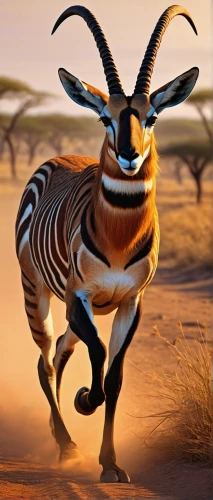 gemsbok,madagascar,oxpecker,quagga,gazelle,antelope,thomson's gazelle,goat-antelope,kudu,bongo,namib,passenger gazelle,anglo-nubian goat,springbok,gazelles,bazlama,giraffidae,gnu,serengeti,zebra,Illustration,Realistic Fantasy,Realistic Fantasy 33