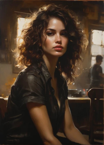 woman at cafe,italian painter,oil painting,girl portrait,romantic portrait,portrait of a girl,mystical portrait of a girl,artist portrait,young woman,art painting,world digital painting,oil painting on canvas,photo painting,painter,the girl at the station,painting technique,woman portrait,portrait photographers,fantasy portrait,meticulous painting,Conceptual Art,Oil color,Oil Color 11