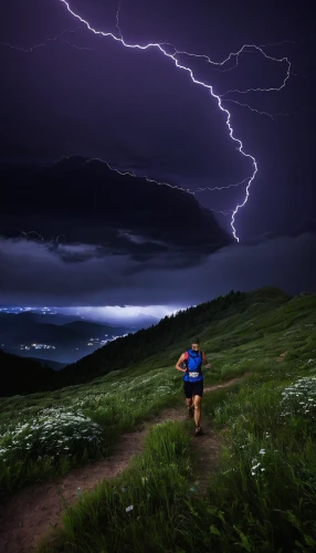 trail running,ultramarathon,thunderstorm,lightning storm,middle-distance running,lightning bolt,long-distance running,force of nature,a thunderstorm cell,nature's wrath,run uphill,lightning strike,adventure racing,endurance sports,lightening,running frog,lightning,thunderclouds,storm clouds,free running,Art,Classical Oil Painting,Classical Oil Painting 24