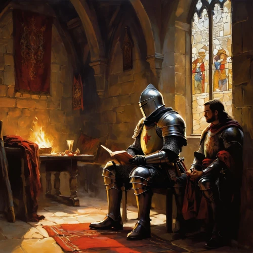 knight tent,medieval,middle ages,knights,kneeling,the middle ages,kneel,templar,knight festival,castleguard,bach knights castle,chess game,crusader,knight armor,clergy,games of light,king arthur,massively multiplayer online role-playing game,knight,heroic fantasy,Conceptual Art,Oil color,Oil Color 09