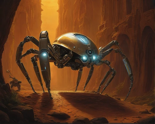 tarantula,walking spider,arachnid,arachnophobia,sci fiction illustration,spyder,scarab,camel spiders,arthropod,apiarium,scorpio,harvestman,edged hunting spider,spider the golden silk,black crab,araneus,widow spider,spiders,crab 1,spider,Conceptual Art,Fantasy,Fantasy 28