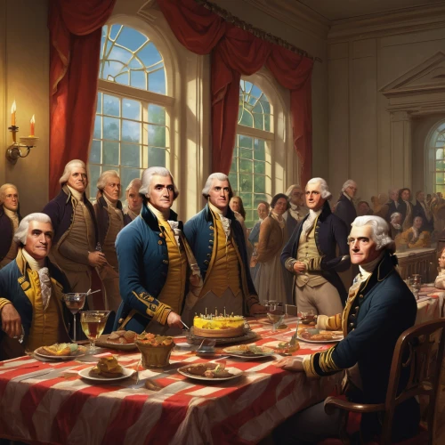founding,george washington,seven citizens of the country,fraternity,fourth of july,tea party,patriotism,the conference,we the people,constitution,july 4th,prussian asparagus,america,4th of july,independence day,order of precedence,united states of america,breakfast table,round table,patriot,Conceptual Art,Fantasy,Fantasy 16