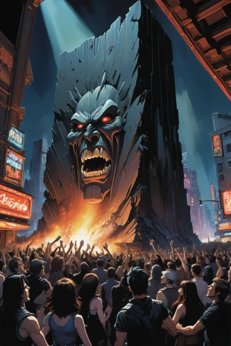 concert crowd,rock concert,thrash metal,tour to the sirens,acdc,doomsday,crowds,buddhist hell,rage,king kong,outbreak,concert,spawn,madhouse,devilwood,ulsan rock,gargoyles,black city,testament,crowd,Conceptual Art,Oil color,Oil Color 04