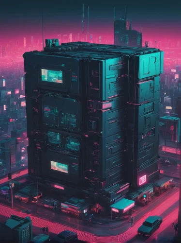 cyberpunk,cityscape,colorful city,apartment block,tokyo city,city blocks,shinjuku,high rises,fantasy city,evening city,high-rises,metropolis,city corner,skyscraper,tokyo,urban,cyber,dystopian,city at night,suburb,Conceptual Art,Sci-Fi,Sci-Fi 11