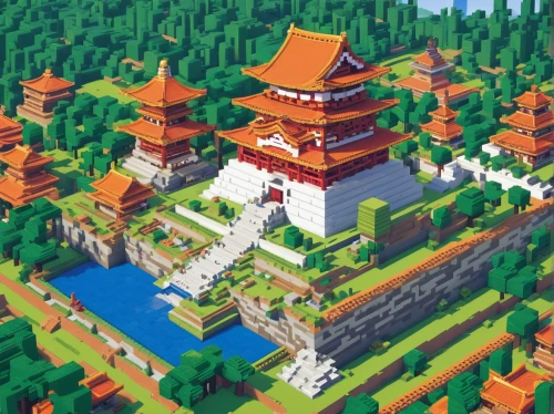 hall of supreme harmony,ancient city,spa town,isometric,castle complex,resort town,chinese background,osaka castle,korean folk village,chinese temple,new castle,game illustration,japanese shrine,forbidden palace,castle ruins,pixel art,asian architecture,ancient buildings,castle,tower fall,Unique,Pixel,Pixel 03