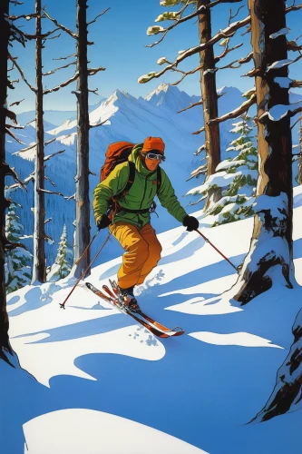 skiers,ski touring,alpine skiing,ski mountaineering,backcountry skiiing,skiing,snowboarder,telemark skiing,gnome skiing,cross-country skiing,christmas skiing,cross-country skier,skier,ski cross,cross country skiing,skijoring,ski race,freestyle skiing,piste,speed skiing,Illustration,Realistic Fantasy,Realistic Fantasy 04