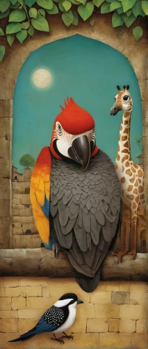 whimsical animals,ornithology,toco toucan,bird painting,anthropomorphized animals,toucans,bird couple,bird kingdom,key birds,tucan,bird illustration,bird bird kingdom,flower and bird illustration,toucan,fall animals,tropical birds,fauna,tropical bird climber,loro parque,animals play dress-up,Art,Artistic Painting,Artistic Painting 29