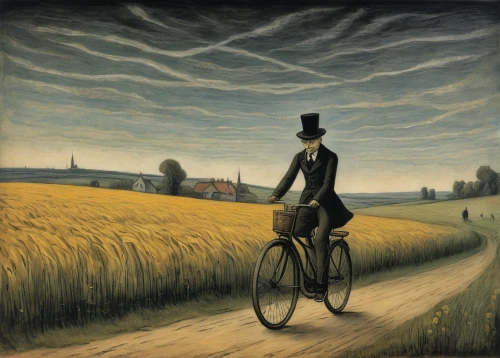 artistic cycling,cyclist,woman bicycle,velocipede,bicycling,bicycle ride,bicycle,cycling,road bicycle,bicycle riding,road cycling,bicycle clothing,tour de france,cross-country cycling,cyclists,bicycles,grant wood,vincent van gough,breton,bicycle racing,Illustration,Black and White,Black and White 23