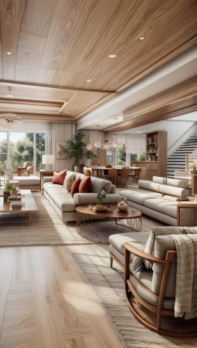 modern living room,penthouse apartment,luxury home interior,wooden beams,living room,livingroom,interior modern design,wood deck,loft,hardwood floors,3d rendering,houseboat,hardwood,wooden floor,family room,modern room,wood flooring,mid century house,home interior,modern kitchen interior