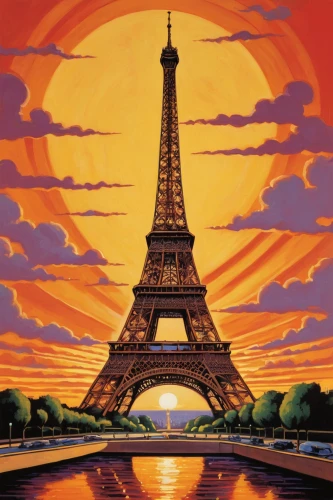 paris clip art,the eiffel tower,travel poster,eiffel tower,universal exhibition of paris,eiffel,french digital background,eiffel tower french,paris,eifel,trocadero,champ de mars,france,paris cafe,french culture,tourist destination,bonjour bongu,eiffel tower under construction,watercolor paris,world travel,Illustration,American Style,American Style 05