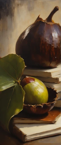 still life with onions,autumn still life,summer still-life,still-life,still life,oils,oil painting,still life of spring,wood and grapes,acorns,cloves schwindl inge,oil painting on canvas,chestnut fruits,study,bowl of chestnuts,oil on canvas,chestnuts,pears,tea still life with melon,grape leaves,Conceptual Art,Oil color,Oil Color 11