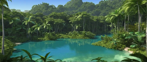 tropical jungle,tropical greens,underwater oasis,tropical island,rainforest,landscape background,lagoon,tropical and subtropical coniferous forests,aquatic plants,rain forest,jungle,green waterfall,diamond lagoon,green forest,cartoon video game background,tropical sea,oasis,tropical house,tropics,green trees with water,Conceptual Art,Daily,Daily 35