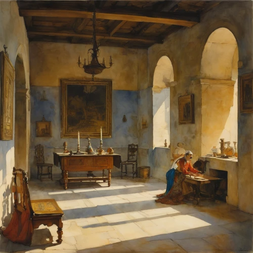 the annunciation,children studying,church painting,woman playing,woman praying,woman playing violin,girl studying,praying woman,sitting room,italian painter,musicians,oberlo,girl praying,woman at the well,classroom,candlemaker,danish room,house of prayer,concerto for piano,orchestra,Illustration,Paper based,Paper Based 23