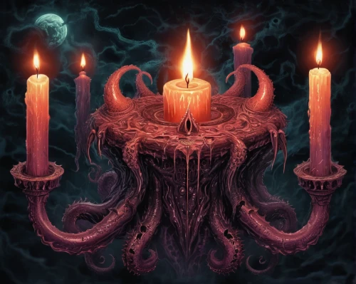 candle,flameless candle,burning candle,a candle,candle wick,cauldron,black candle,second candle,candlemaker,cuthulu,tentacles,candlelight,valentine candle,zodiac,kraken,octopus,spray candle,candles,calamari,candlelights,Illustration,Realistic Fantasy,Realistic Fantasy 47