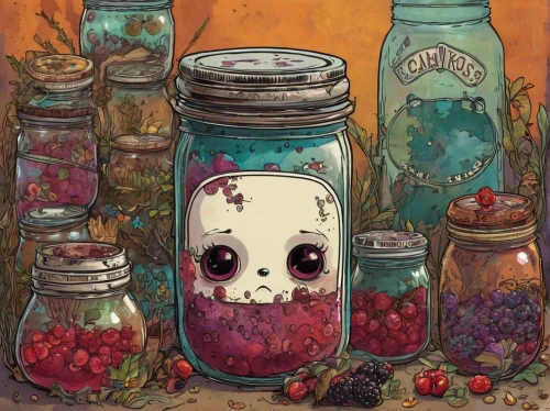 empty jar,terrarium,jars,jar,glass jar,tea jar,mason jar,candy jars,poison bottle,aquarium,honey jar,day of the dead,lolly jar,mason jars,poisonous,apothecary,honey jars,manson jar,storage-jar,bell jar,Illustration,Abstract Fantasy,Abstract Fantasy 10