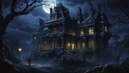 the haunted house,witch's house,haunted house,witch house,haunted castle,ghost castle,creepy house,haunted cathedral,house in the forest,victorian house,gothic style,haunted,castle of the corvin,halloween scene,gothic architecture,fairy tale castle,halloween poster,halloween background,halloween and horror,the house,Conceptual Art,Daily,Daily 05