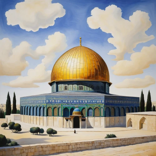 al-aqsa,dome of the rock,jerusalem,genesis land in jerusalem,monastery israel,holy land,palestine,israel,khazne al-firaun,king abdullah i mosque,mosques,wailing wall,khokhloma painting,muslim background,house of allah,islamic architectural,church painting,mitzvah,place of pilgrimage,western wall,Art,Artistic Painting,Artistic Painting 21