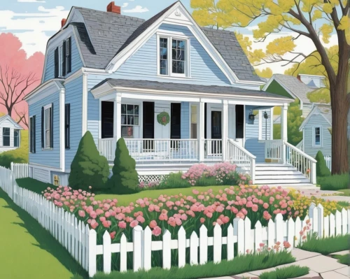 houses clipart,white picket fence,house painting,picket fence,home landscape,new england style house,country cottage,summer cottage,house drawing,cottage,victorian house,house painter,little house,country house,cottage garden,house shape,woman house,doll's house,small house,house insurance,Illustration,Vector,Vector 12