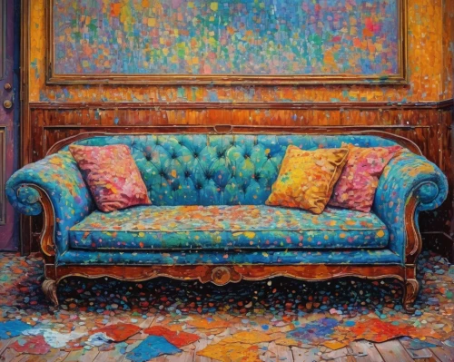 armchair,sofa,floral chair,settee,sofa set,chaise lounge,chaise,couch,loveseat,ottoman,studio couch,upholstery,tapestry,boho art,sitting room,slipcover,old chair,sofa cushions,sofa bed,paintings,Conceptual Art,Daily,Daily 31