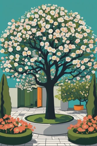 blossoming apple tree,sakura tree,sakura trees,blossom tree,blooming tree,flower tree,cherry blossom tree,magnolia tree,tulip tree,peach tree,blooming trees,linden blossom,japanese flowering crabapple,the japanese tree,ornamental cherry,magnolia trees,japanese magnolia,flowering trees,flourishing tree,japanese sakura background,Illustration,Vector,Vector 06