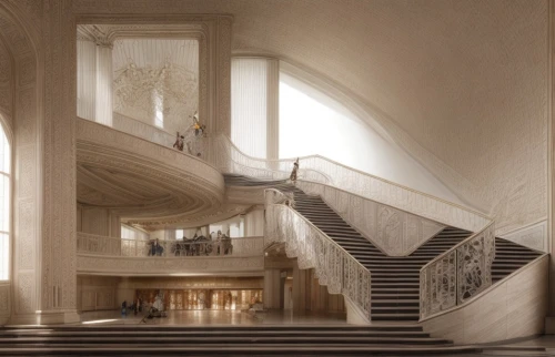 entrance hall,staircase,archidaily,philharmonic hall,circular staircase,elbphilharmonie,konzerthaus berlin,outside staircase,daylighting,winding staircase,school design,kirrarchitecture,boston public library,stairwell,stair,stairs,jewelry（architecture）,palais de chaillot,3d rendering,stairway,Common,Common,Fashion