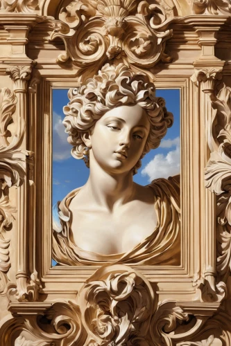 la nascita di venere,art nouveau frame,gold stucco frame,rococo,bernini,versailles,decorative frame,laurel wreath,art nouveau frames,villa borghese,neoclassical,baroque angel,art deco frame,barberini,baroque,venus,golden wreath,apollo,architectural detail,bernini's colonnade,Art,Classical Oil Painting,Classical Oil Painting 01