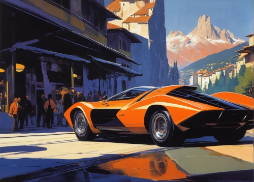 countach,lamborghini countach,ford gt 2020,ford gt40,lancia stratos,lamborgini,iso grifo,ford gt,lamborghini,lamborghini espada,lamborghini estoque,lamborghini miura,gulf,ford xb falcon,lamborghini aventador,vanishing point,futuristic car,american sportscar,muscle car cartoon,sport car,Conceptual Art,Sci-Fi,Sci-Fi 23