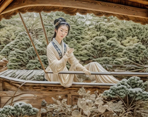 mulan,chinese art,hanbok,bamboo frame,geisha,hyang garden,oriental princess,vietnamese woman,oriental painting,korean folk village,asian woman,the golden pavilion,chinese screen,bamboo car,forbidden palace,panokseon,japanese woman,shuanghuan noble,golden pavilion,yi sun sin,Architecture,General,Japanese Traditional,Hirayama